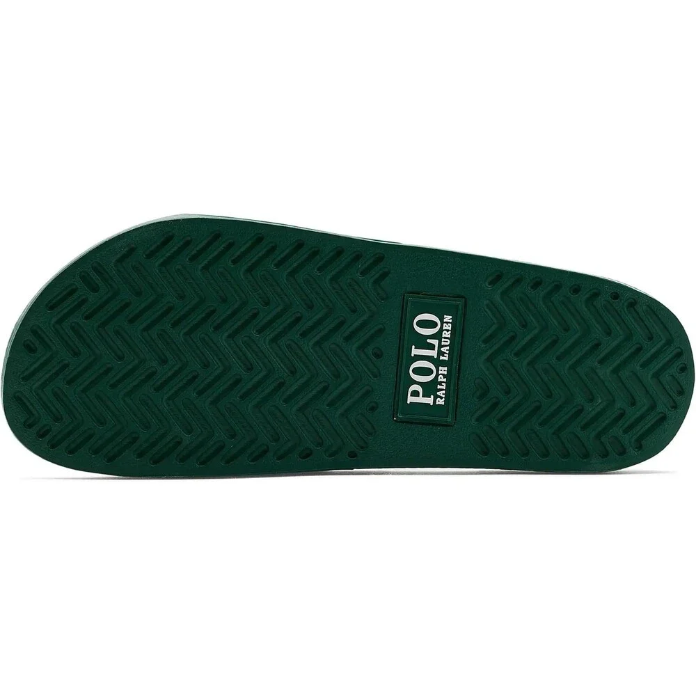 Polo Ralph Lauren Signature Pony Slides Green/White Mens Sz 13 - (809P07314-002)
